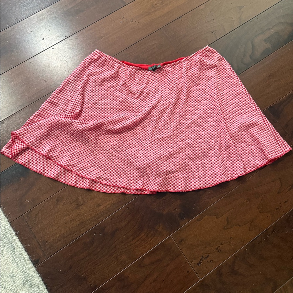 Wild Fable Red and Black Checkered Skater Skort